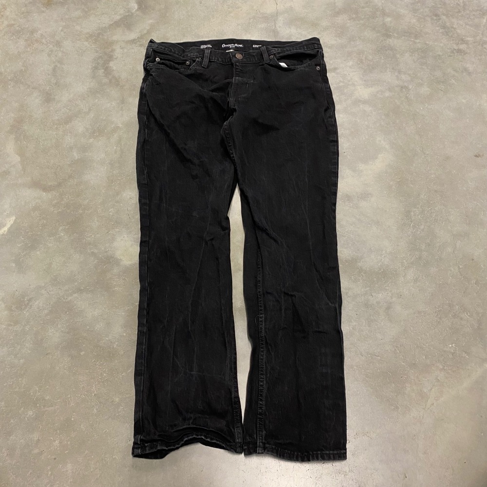 Old Navy Mens Jeans Black Wash Straight Fit 38x32
